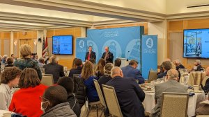 AMY PATTERSON/KMG During a City Club of Cleveland forum March 3, Congressman Dave Joyce (R-Bainbridge Township) said he is one of many Congressional “workhorses” seeking pragmatic solutions to problems faced by their constituents.
