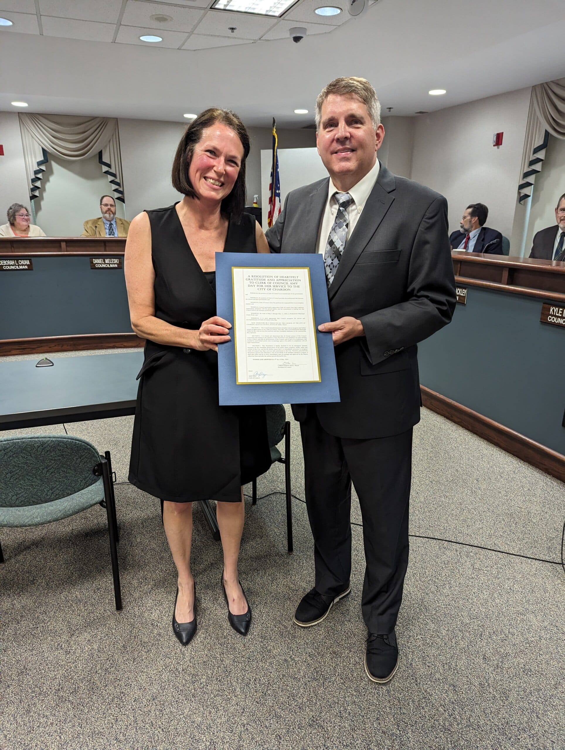 Chardon Council Honors Centenarian Clerk of Council Geauga County