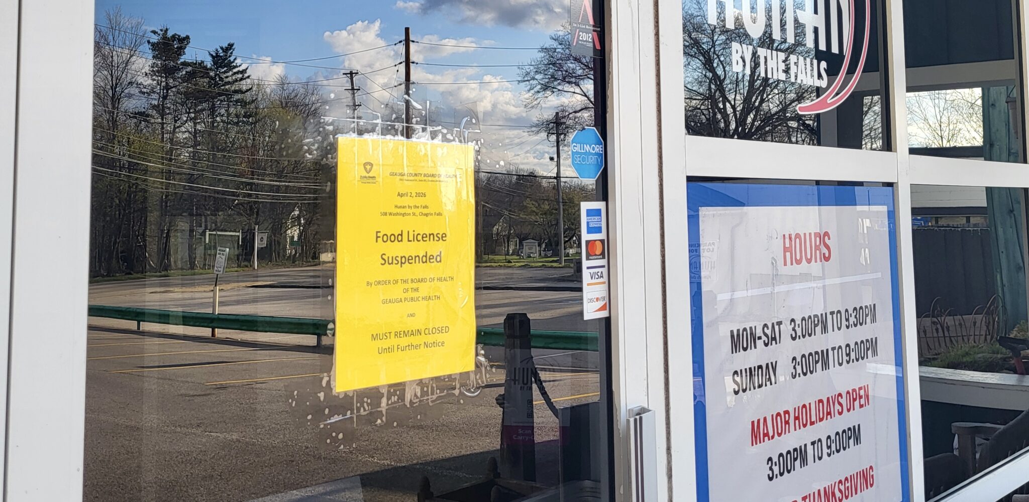 Hunan by the Falls Temporarily Closed for Health Violations