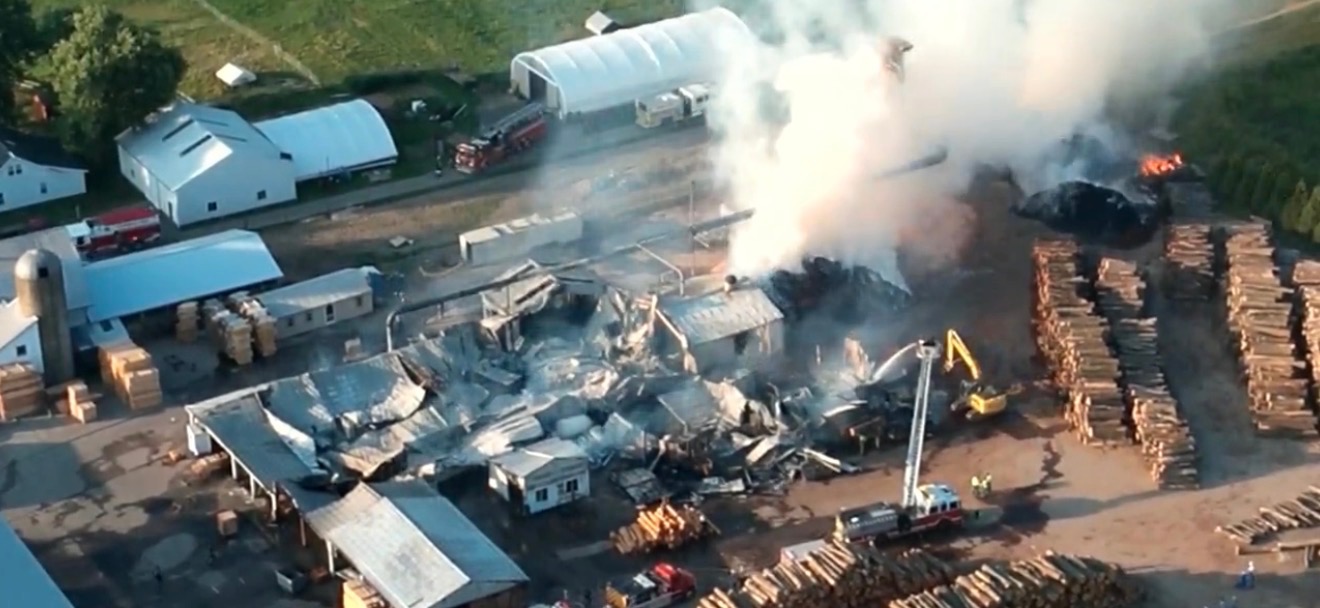 Multiple Fire Departments Battle MK Hardwoods Mill Fire | Geauga County ...