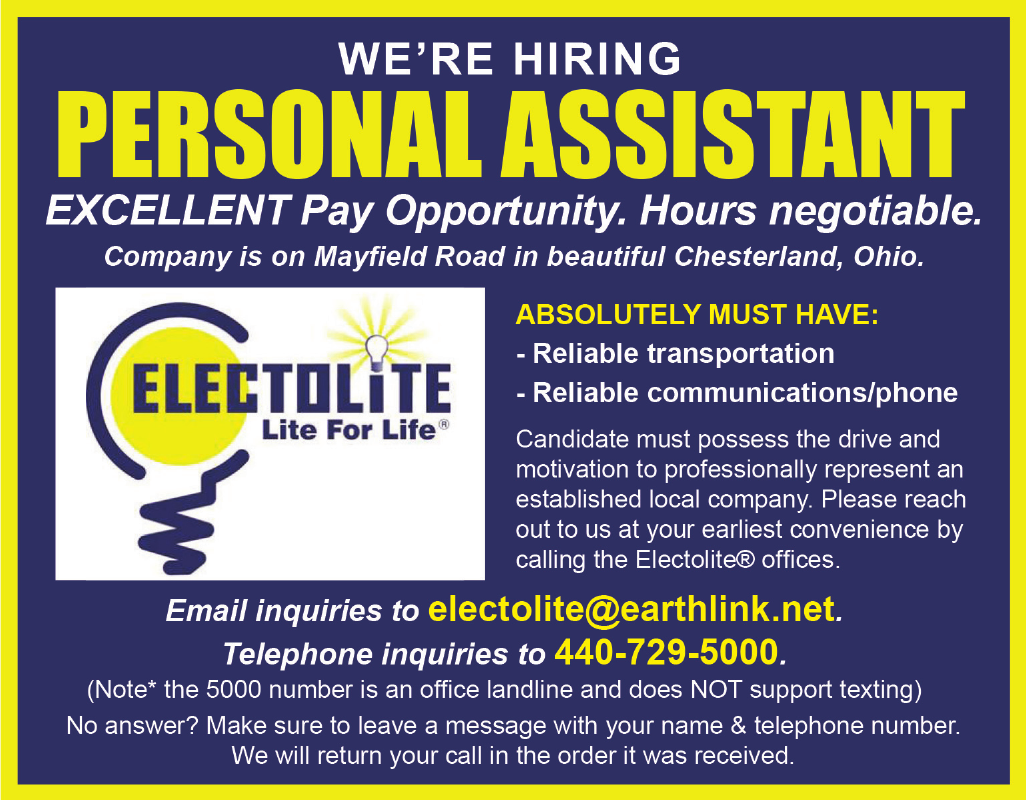 EXCELLENT Pay Opportunity. Hours negotiable.