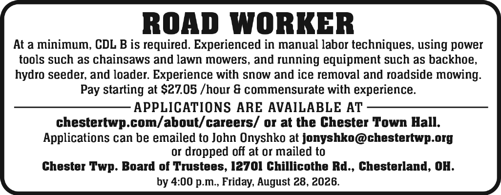 At a minimum, CDL B is required. Experienced in manual labor techniques, using power