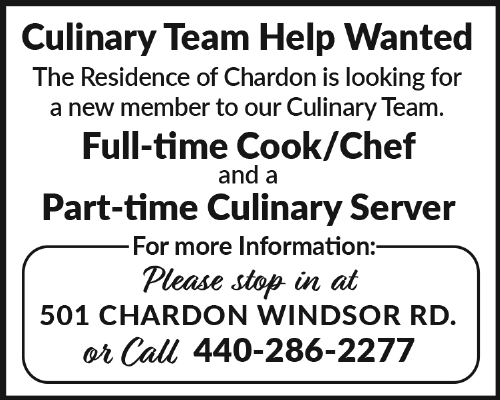 Culinary Team Help Wanted